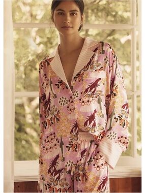 The Lyre Bird Silky Pajama Top Large SOLDOUT